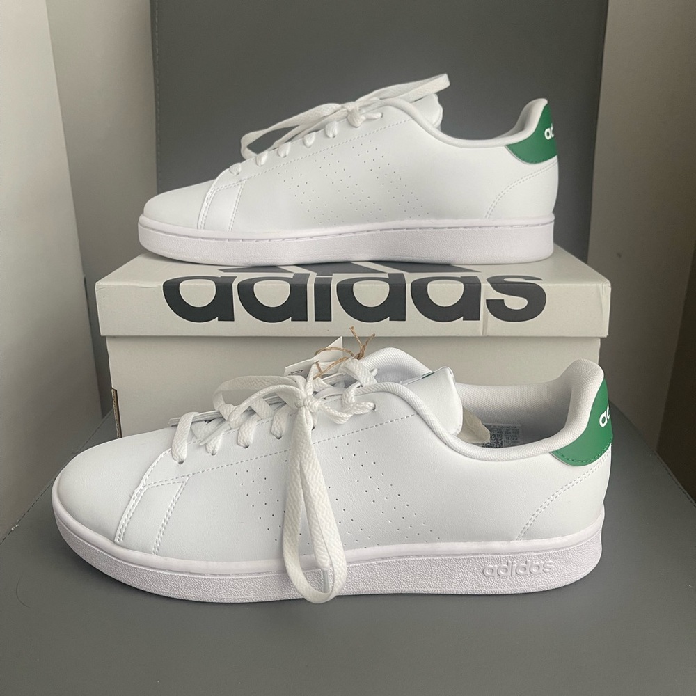 Adidas Advantage Men’s Sneakers White Green Size 11.5